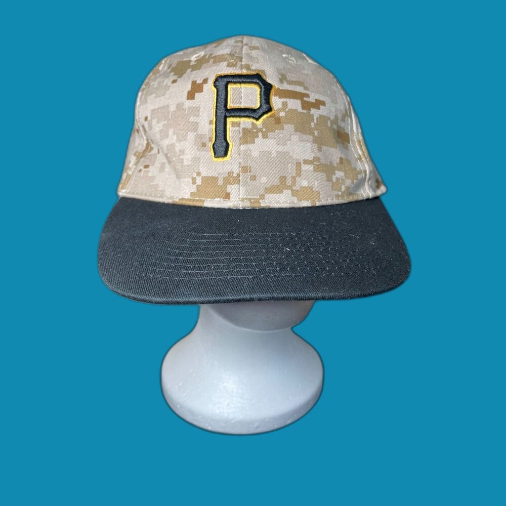 MLB Pittsburgh Pirates Camo Hat Cap Adjustible OSFA